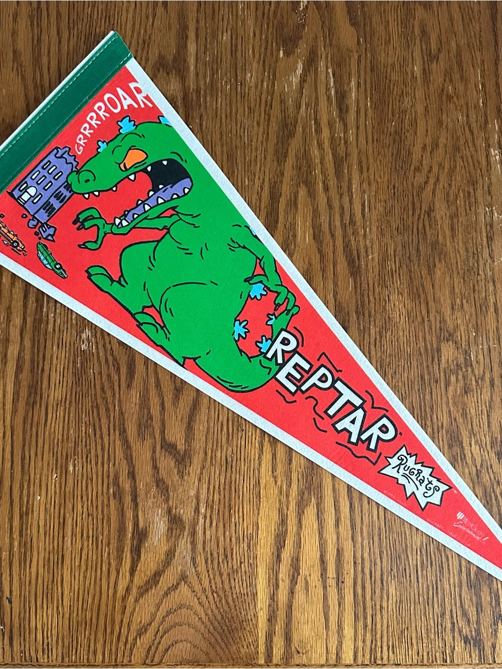 VTG 1990s Rugrats Reptar Pennant 9x24 Rare